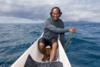 Solomon Pali out on a outrigger for the New York Times