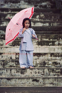 A red umbrella